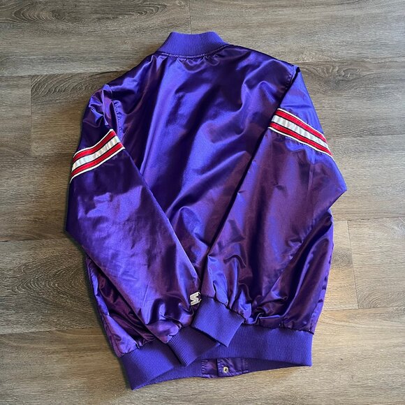 Starter Toronto Ratpors 90s Logo Satin Bomber Jaket- Size Medium - Picture 6 of 6